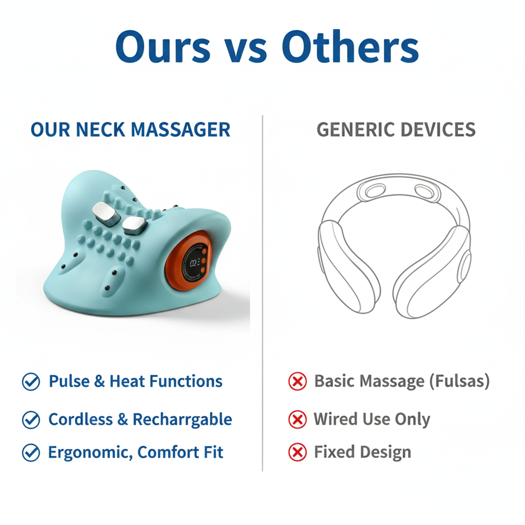 Neck Massager with Heat Therapy and Pulse Technology
