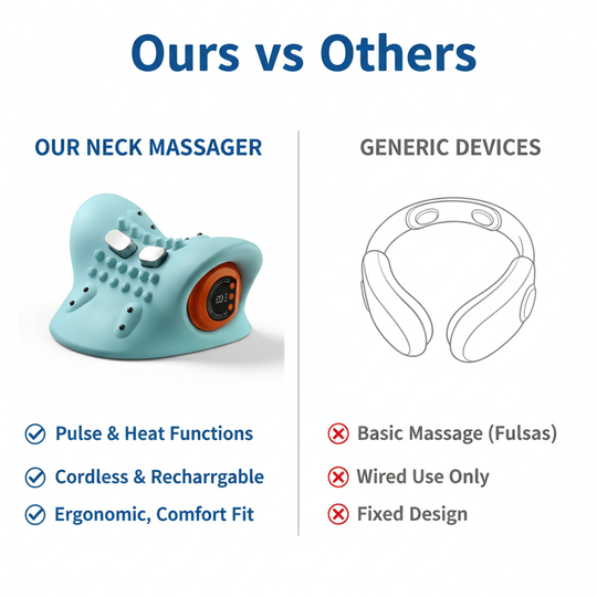 Neck Massager with Heat Therapy and Pulse Technology