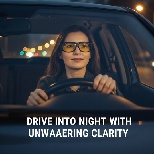 Night Vision Glasses with Anti-Glare and Over-Eyeglass Design