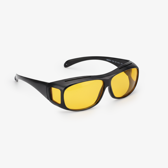 Night Vision Glasses with Anti-Glare and Over-Eyeglass Design