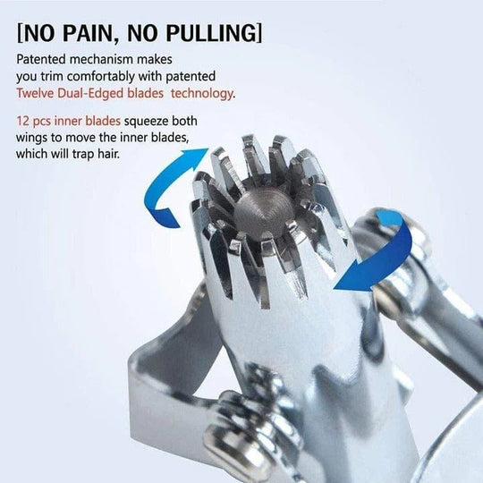 Nose and Ear Hair Trimmer with Stainless Steel Head and Washable Design