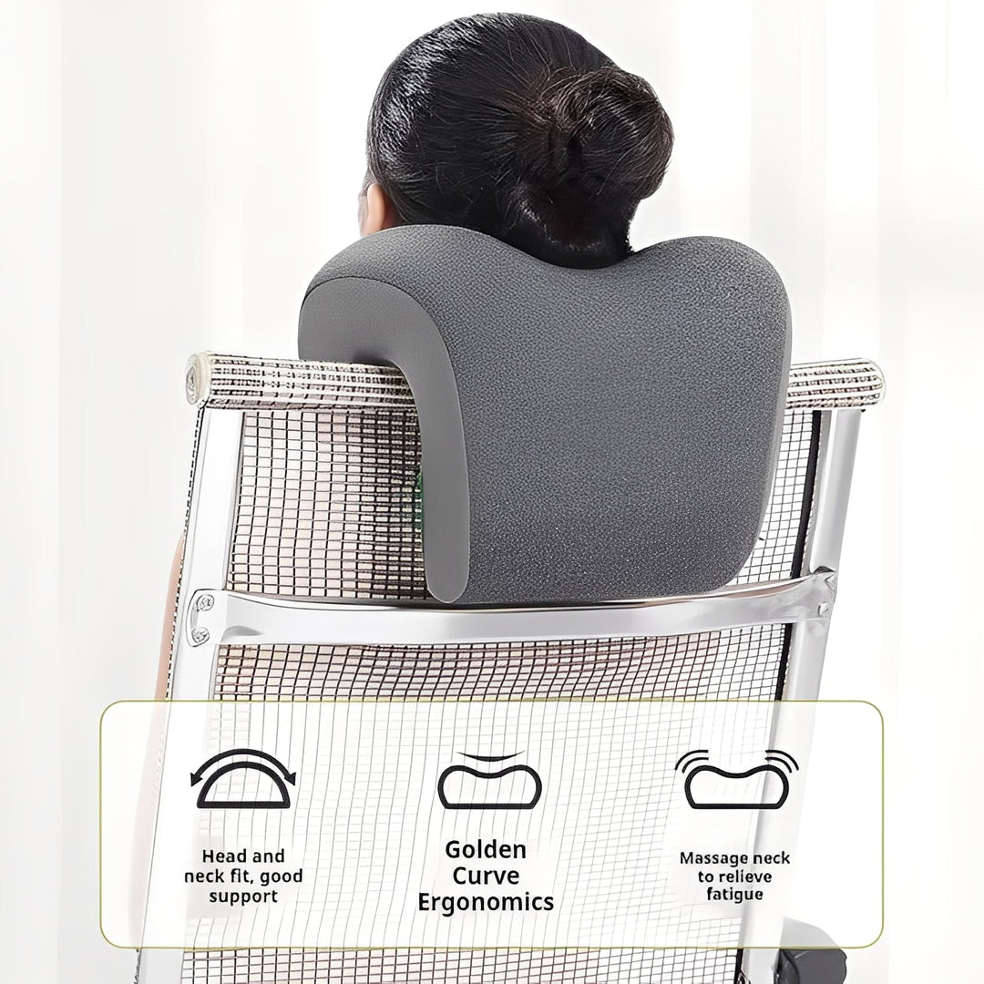 Office Chair Pillow with Adjustable Headrest and Removable Cover