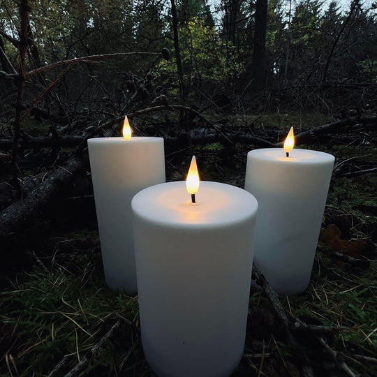 Outdoor Candles with Flameless Design and LED Light