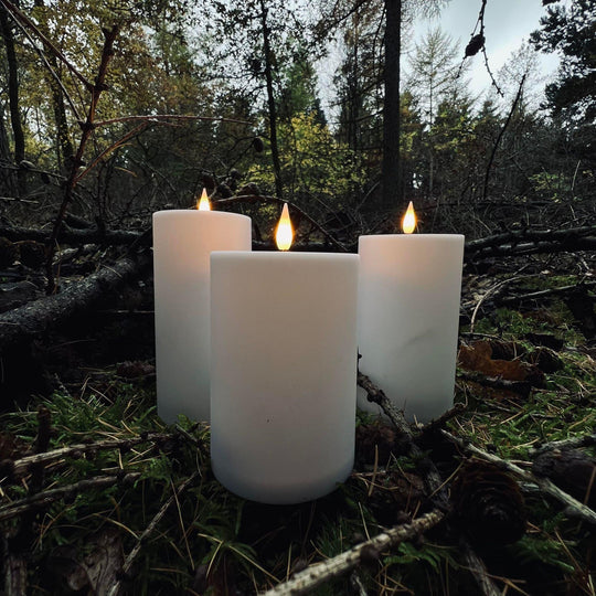 Outdoor Candles with Flameless Design and LED Light