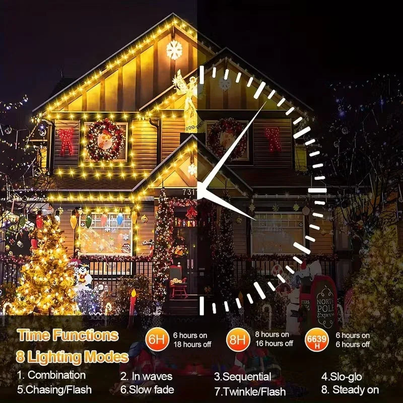 Outdoor Fairy Lights with Remote Control and Plug Power