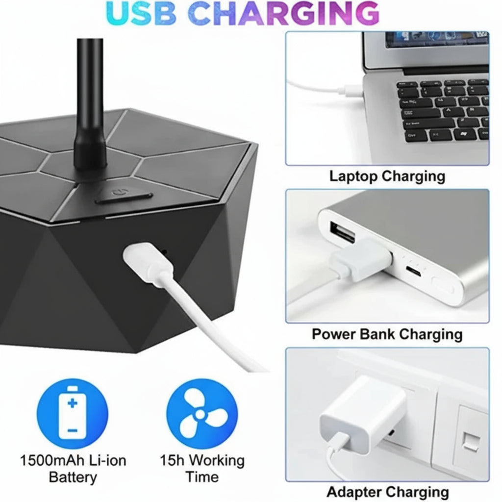 Outdoor Fan with Battery Power and Fly Repellent