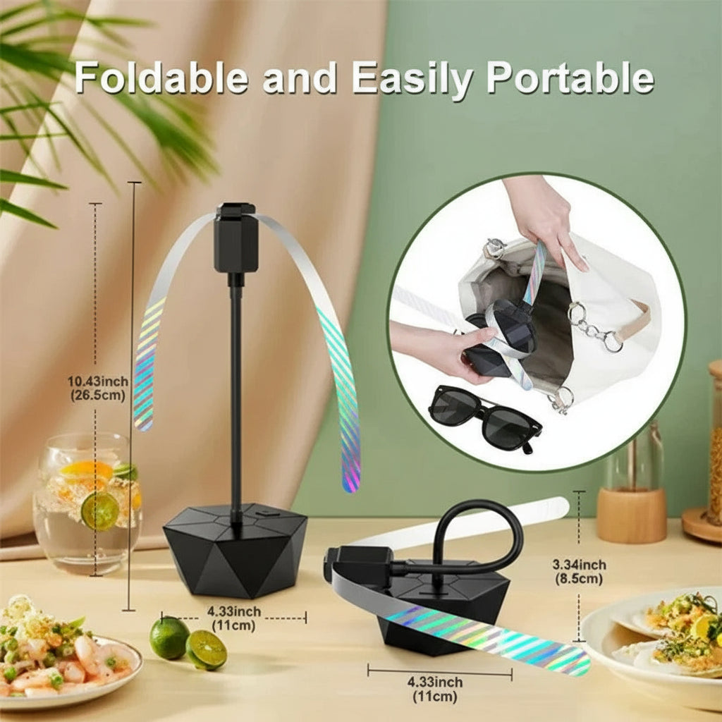 Outdoor Fan with Battery Power and Fly Repellent