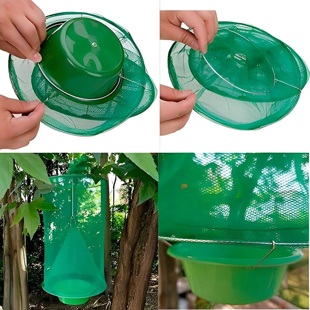 Outdoor Fly Trap with Reusable Design and Washable Features