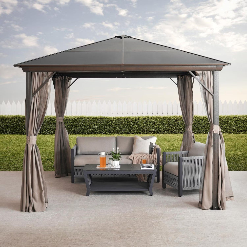 Outdoor Gazebo with Netting and Ceiling Hook