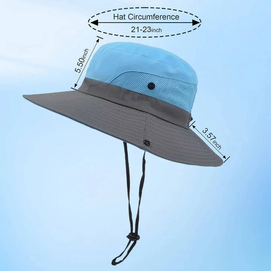 Outdoor Hat with Wide Brim and Adjustable Strap