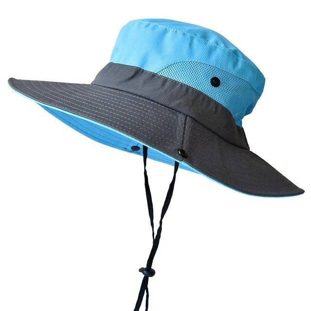 Outdoor Hat with Wide Brim and Adjustable Strap