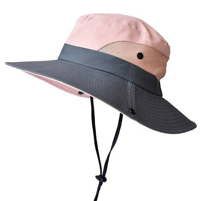 Outdoor Hat with Wide Brim and Adjustable Strap