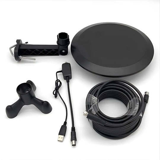 Outdoor HDTV Antenna with Long-Range Reception and Signal Capture