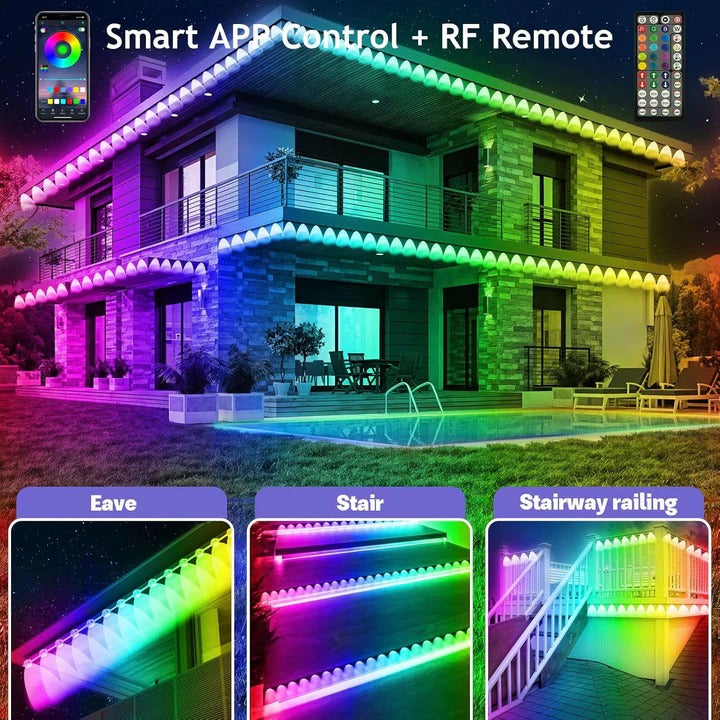 Outdoor Lighting Kit with LED Soffit and App Control