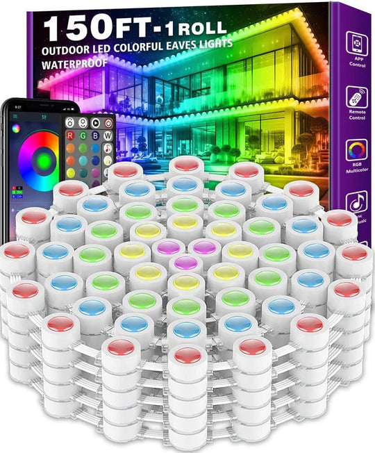 Outdoor Lighting Kit with LED Soffit and App Control