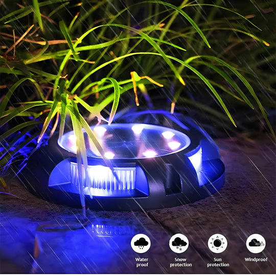 Outdoor Lights with Solar Power and Disk Design