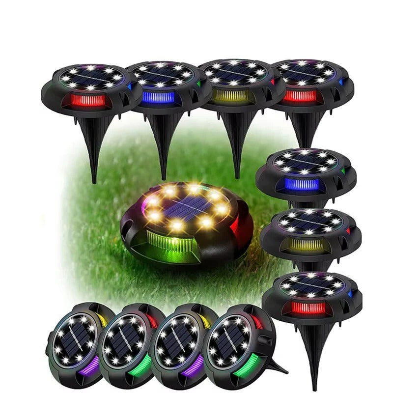 Outdoor Lights with Solar Power and Disk Design