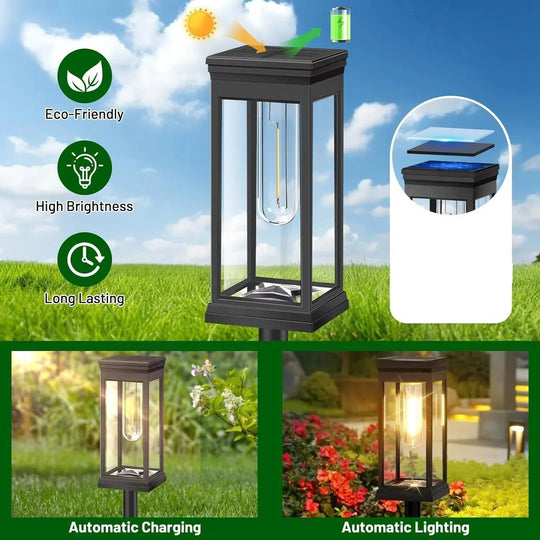 Outdoor Path Lights with Solar Power and Durable Design