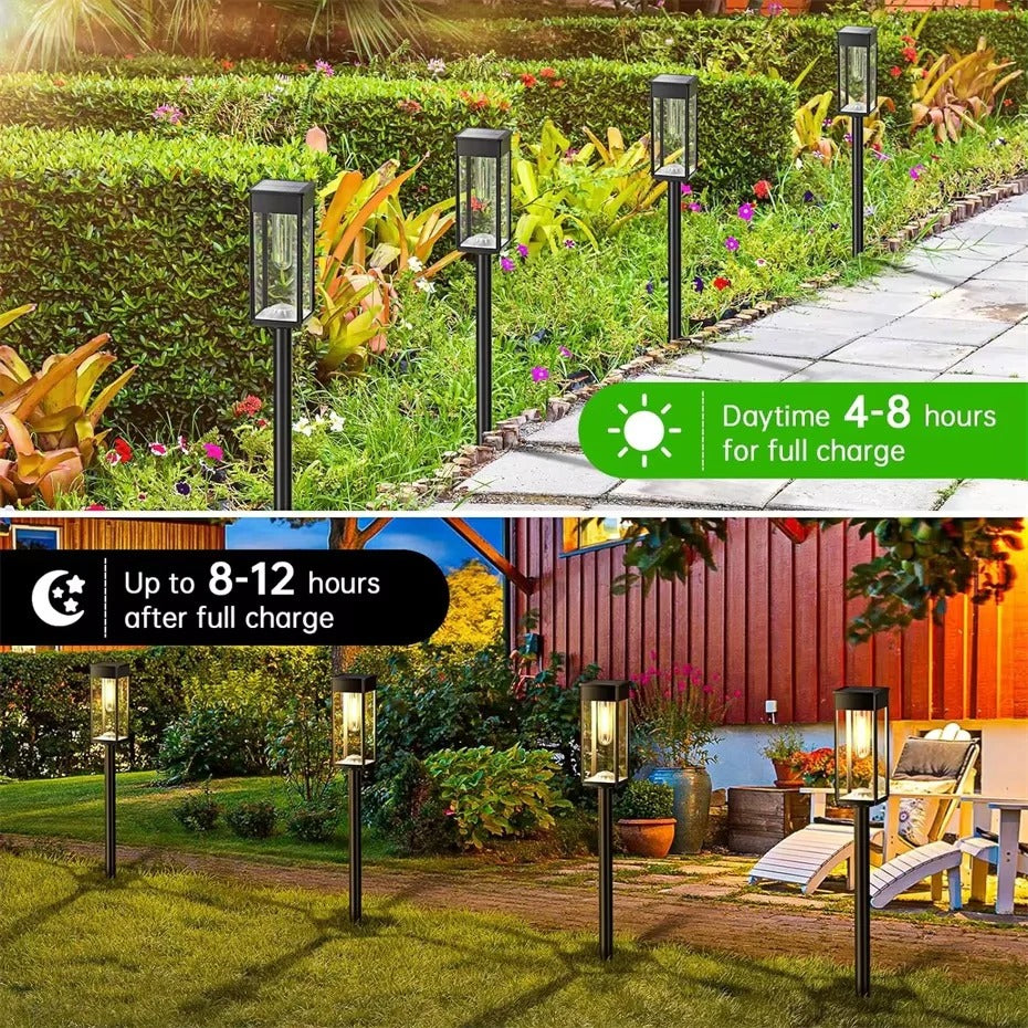Outdoor Path Lights with Solar Power and Durable Design