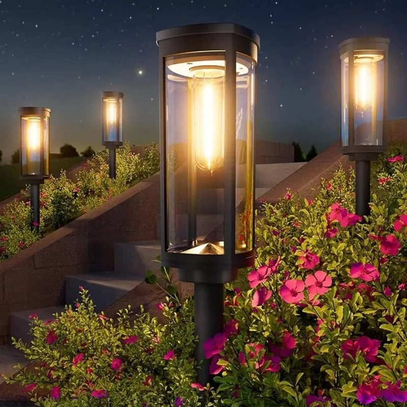 Outdoor Path Lights with Solar Power and Durable Design
