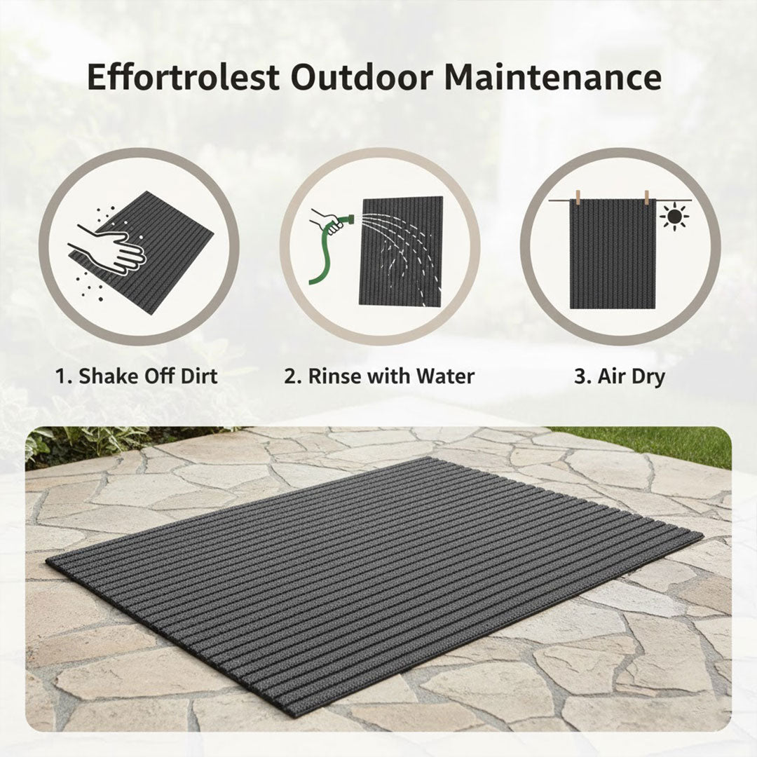 Outdoor Rug with Weatherproof Design and Non-Slip Backing