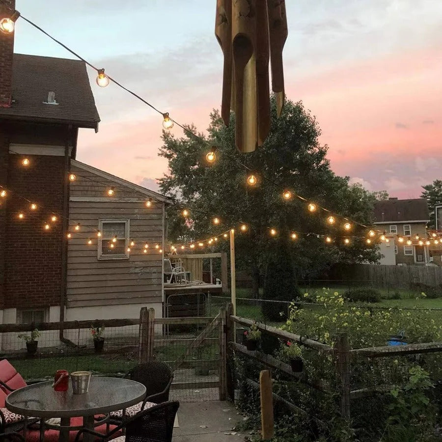 Outdoor String Lights with LED Bulbs and Weather Resistance