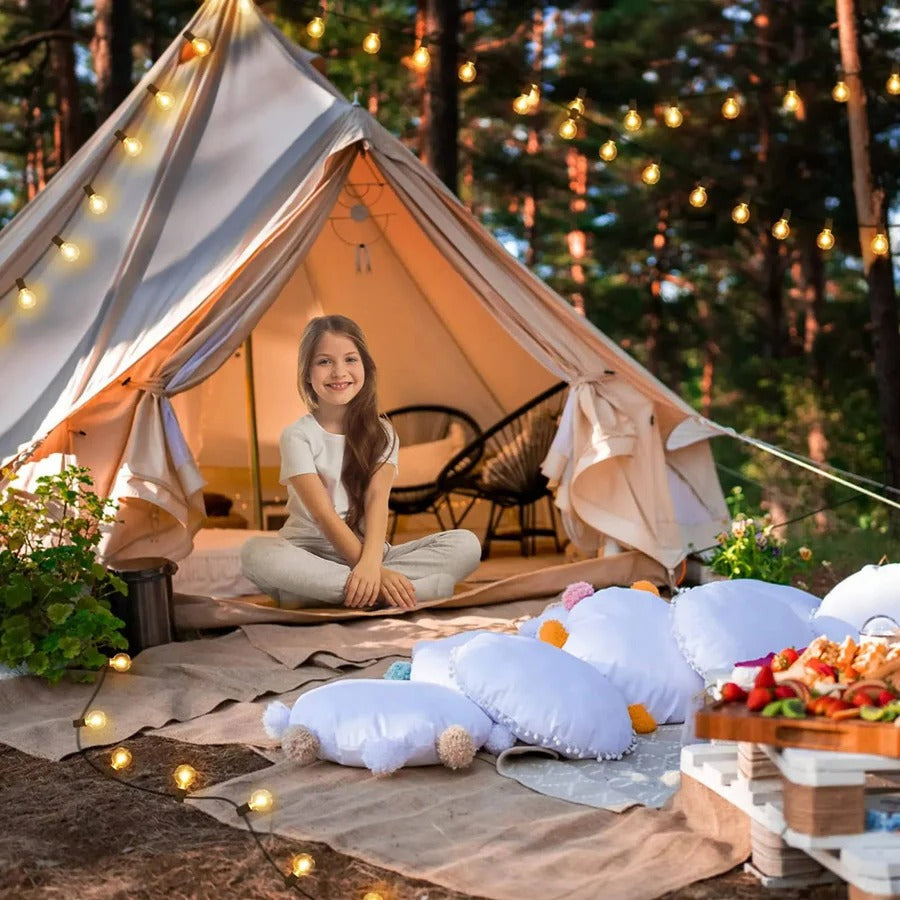 Outdoor String Lights with LED Bulbs and Weather Resistance