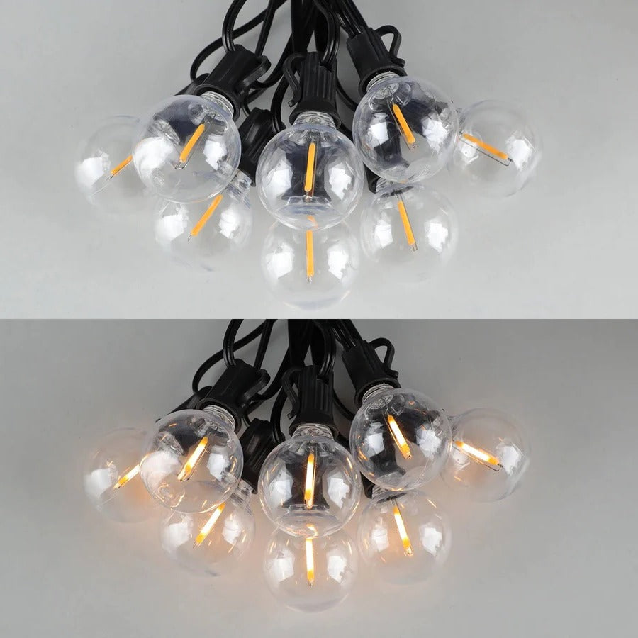 Outdoor String Lights with LED Bulbs and Weather Resistance