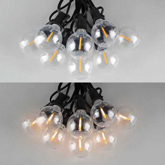 Outdoor String Lights with LED Bulbs and Weather Resistance