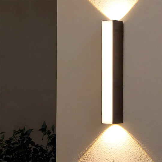 Outdoor Wall Light with LED Illumination and Vertical Design
