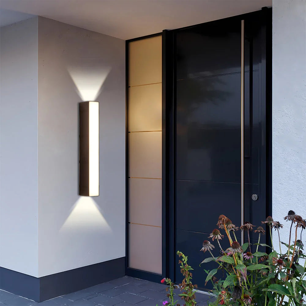 Outdoor Wall Light with LED Illumination and Vertical Design