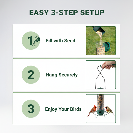 Bird Feeder with Squirrel Resistance and Hanging Mount