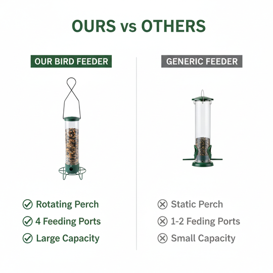 Bird Feeder with Squirrel Resistance and Hanging Mount