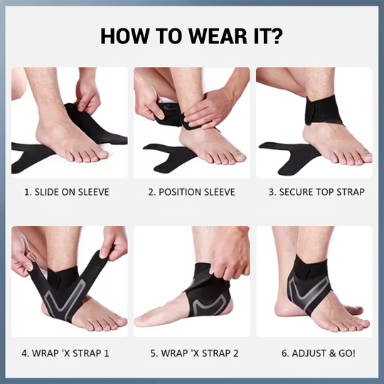 Ankle Sleeve with Compression Support and X Design