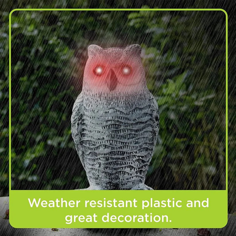 Owl Decoy with Bird Deterrent and Decorative Design