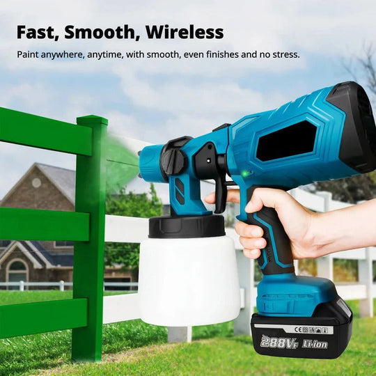 Paint Sprayer with Cordless Design and Adjustable Settings