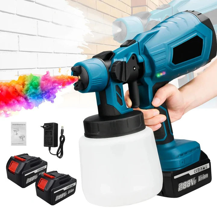 Paint Sprayer with Cordless Design and Adjustable Settings
