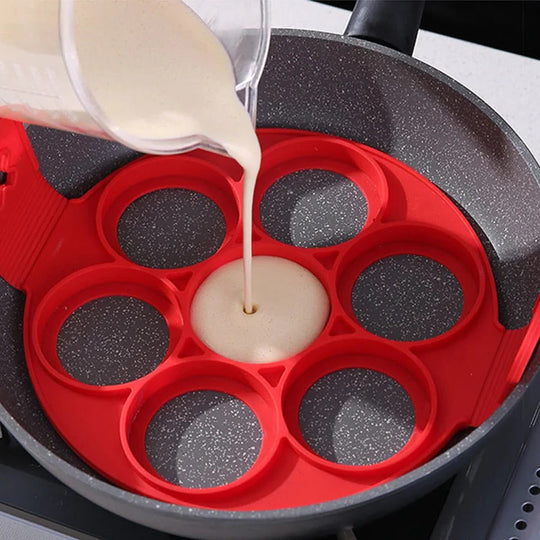 Pancake Pan with Non-Stick Surface and Multiple Compartments