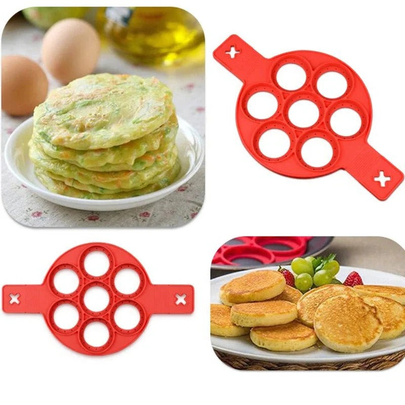 Pancake Pan with Non-Stick Surface and Multiple Compartments