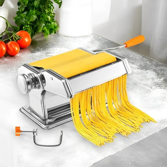 Pasta Maker with Stainless Steel Design and Adjustable Thickness