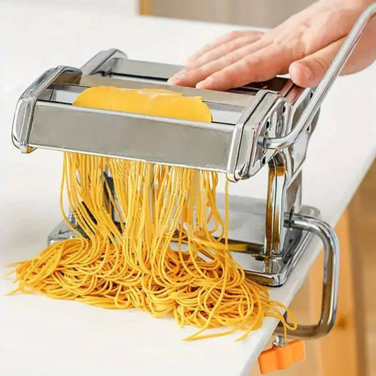 Pasta Maker with Stainless Steel Design and Adjustable Thickness