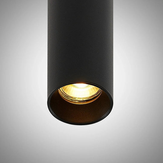 Pendant Light with Black Aluminum and Tube Design
