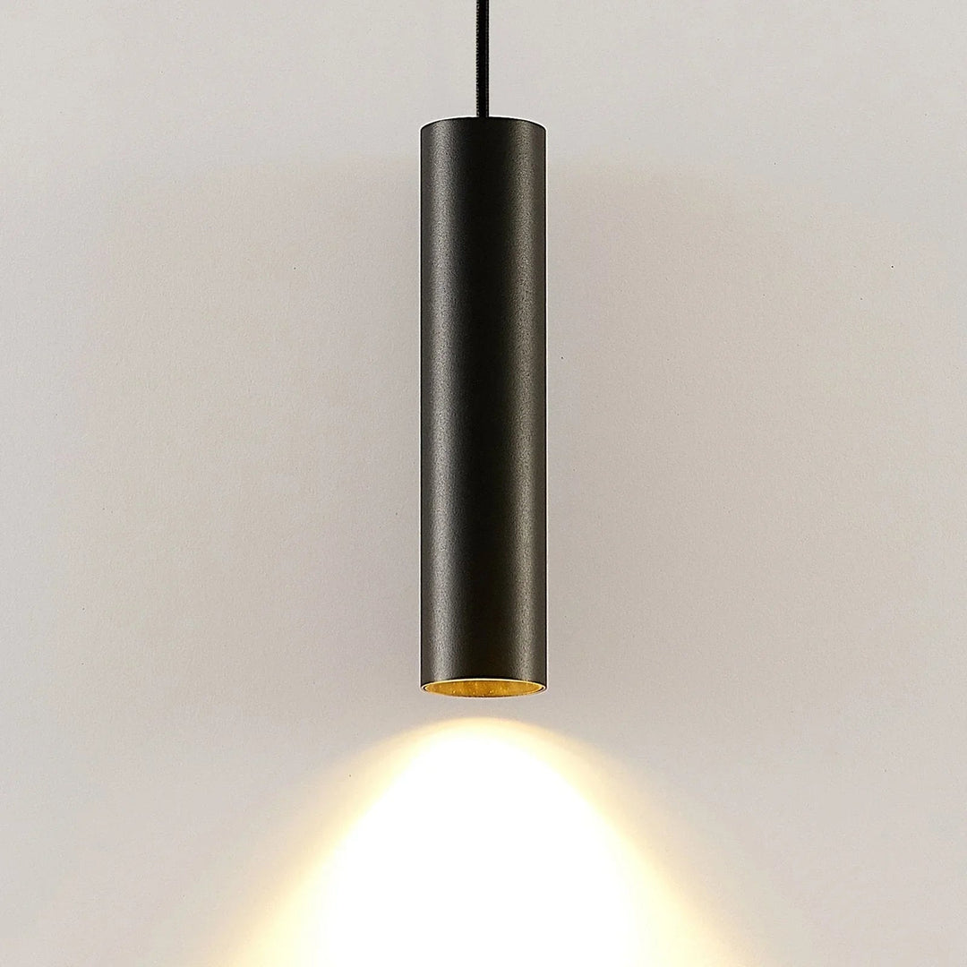 Pendant Light with Black Aluminum and Tube Design