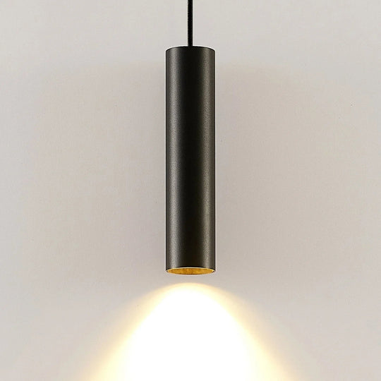 Pendant Light with Black Aluminum and Tube Design