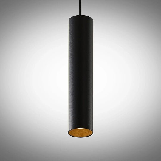 Pendant Light with Black Aluminum and Tube Design
