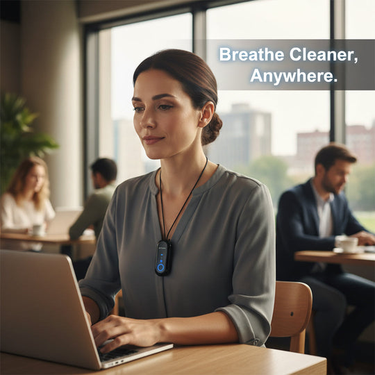 Personal Air Purifier with Wearable Design and USB Charging