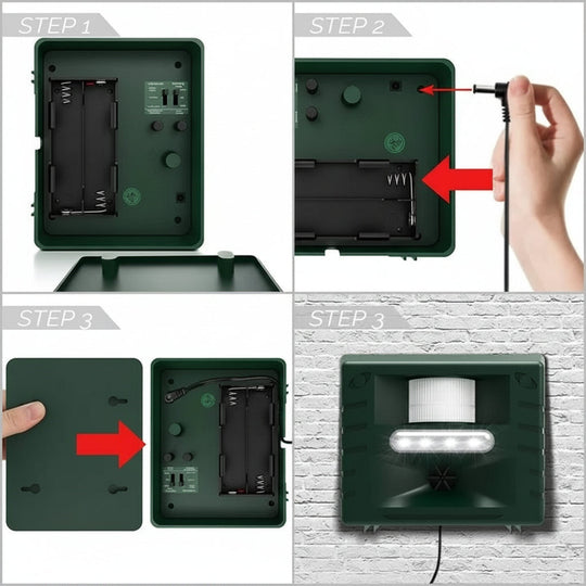 Pest Control Device with Ultrasonic Technology and Bird Deterrent