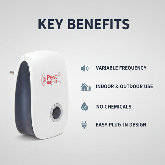 Pest Control Device with Ultrasonic Technology and Squirrel Deterrent