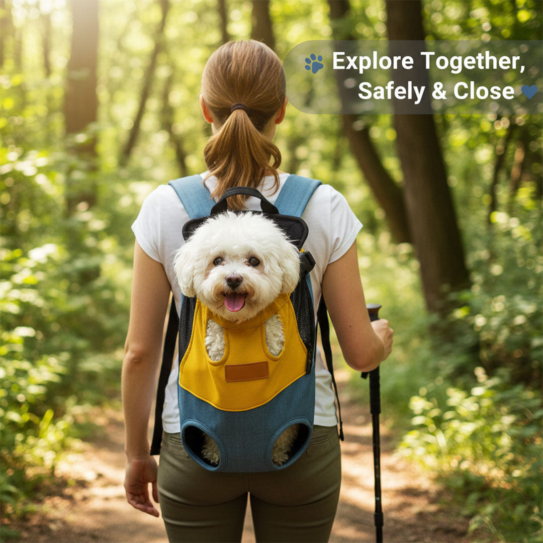 Pet Backpack with Hands-Free Design and Secure Fit