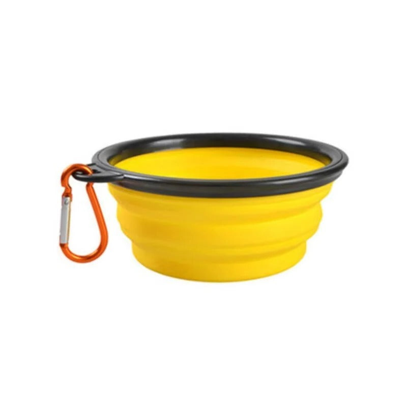 Pet Bowl with Portable Design and Collapsible Silicone